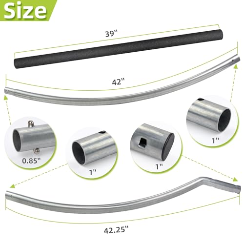 Trampoline Poles Replacement for Skywalker Or Jumpzylla Trampoline Net - style: For Jumpzylla 12&14ft-1xUpper+1xLower Tube