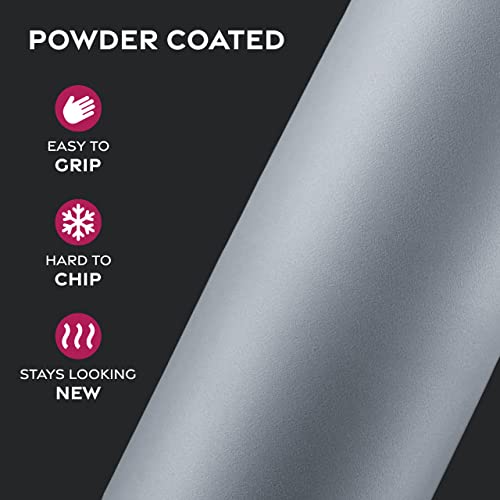 FineDine Insulated Water Bottle with Straw, 25 Oz, Modern Lava Gray - color: Modern Lava Gray, size: 25 Ounces
