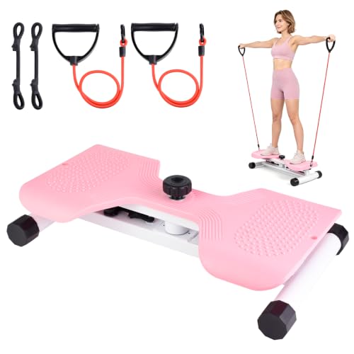 Waist Twister Machine, Noiseless Core & Belly Fat Workout Twist Board blue - color: Pink