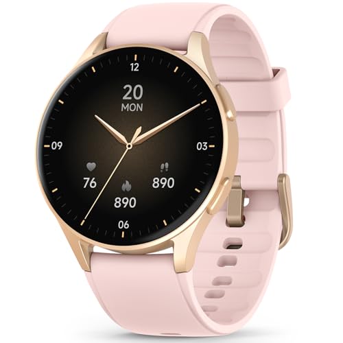 Smart Watch for Women, GPS, Alexa, 1.32-inch AMOLED, Waterproof - color: Pink