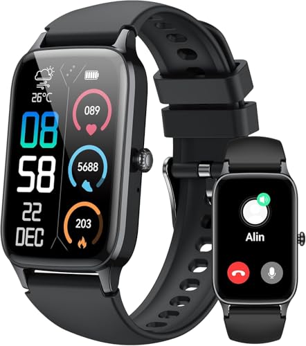 Jugeman Smart Watch for Men Women, 1.57" Smartwatch (Answer/Make Call), 2026 New Fitness Tracker with 110+Sport Modes, Heart Rate/Sleep Monitor, IP68 Waterproof, Smartwatches for Android iOS Black - color: Black light