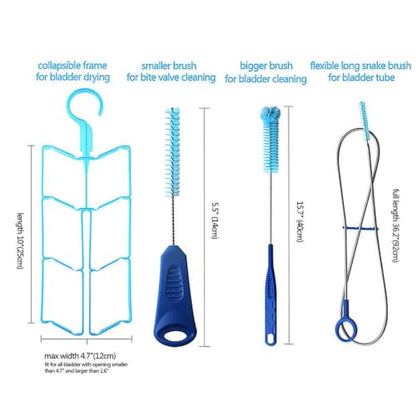 Multi Functional 4 Piece Water Bladder Cleaner Brush Set