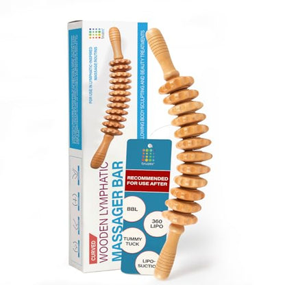 Bruizex Wood Therapy Massage Tool, Lymphatic Drainage Massage Roller Stick