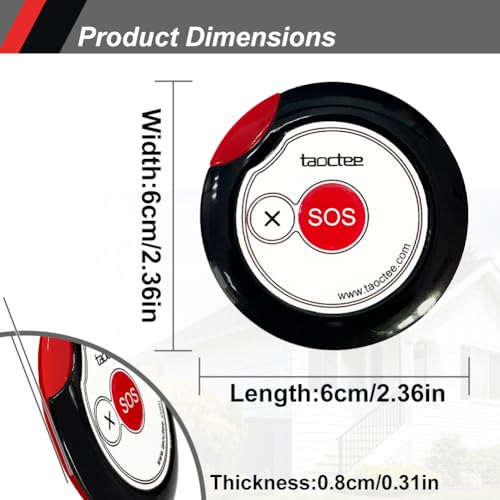 Panic Button Alarm for Security Emergency Remote Panic Button Alarm Siren for Home,Lightweight and Compact Button with Lanyard,Emergency Alert System for House Business Shop(Only 2xbuttons) - style: 2 Buttons