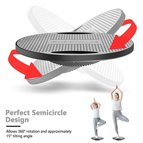 Wobble Exercise Balance Board, No-Skid Surface - color: New Gray