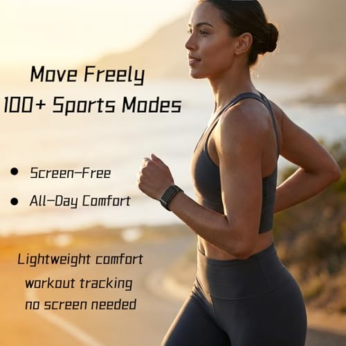Smart Bracelet Health and Fitness Tracker No Subscription Fees Black - color: Black