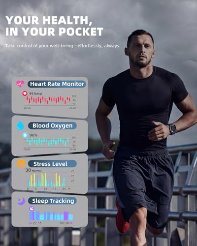 Smart Watch for Women Men, Fitness and Sleep Trackers with 1.83" HD Touchscreen, Bluetooth Calling Smartwatch for Android/iOS, IP67 Waterproof Multi-Sport Modes Pedometer, Navy Blue - color: Navy Blue