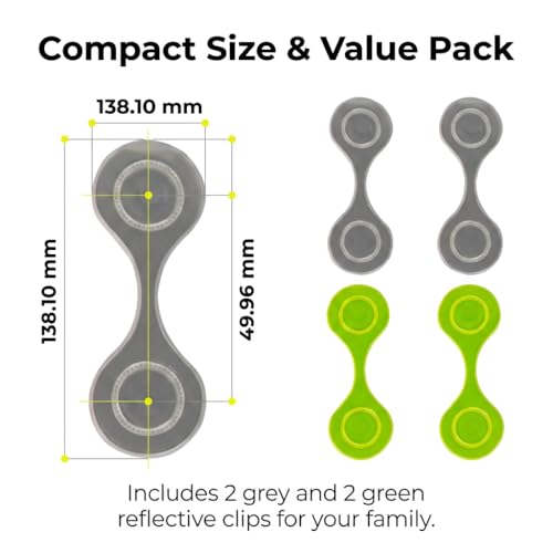 Magnetic Reflective Clip Compatible with Night Running Walking Accessories Fluorescent Yellow and Silver Lightweight Safety Gear for Jackets Bags and Hats