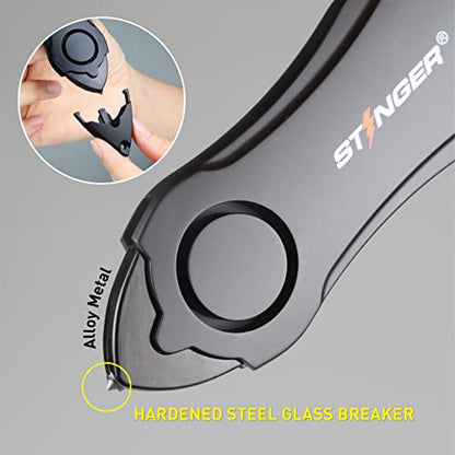 Stinger USA 140dB Siren Personal Safety Alarm Keychain Emergency Tool Black - color: Black