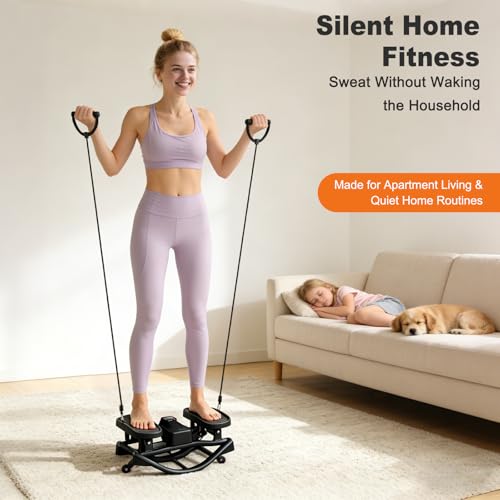 Rock Steppers for Exercise at Home 3D Motion Stair Stepper 350 LBS Capacity - color: Black