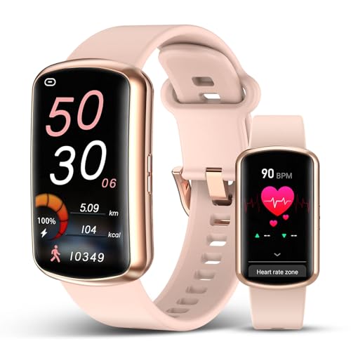 SOUYIE Smart Watch Fitness Trackers for Women, 24/7 Health Activity Monitor - color: Pink