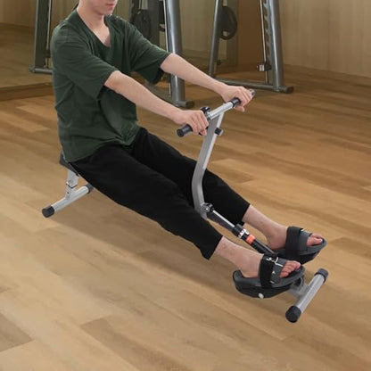 Rowing Machine Adjustable Foldable Rowing Exercise Machine, 3 in 1 Adjustable AB Machine, Multi Functional Row Machine Equipped for Home Gym with Comfortable seat