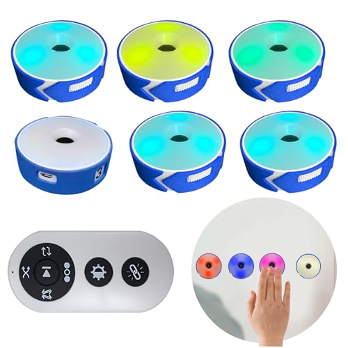 6Pcs/Pk Agile Reaction Training Lamp Set, Blue Shell Sport Reaction Training Light Speed Equipment Quick Reaction Lights Enhancing Speed and Agility Tools