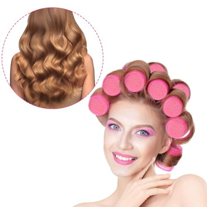 Uonlytech Hair Roller, 8pcs Hair Sponge Curlers Set, Self Grip Foam Hair Rollers for Women and Girls, Hair Roller for Bangs