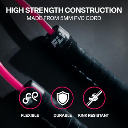 FLY Ultra Speed Skipping Rope — Premium 10ft Adjustable - color: Pink