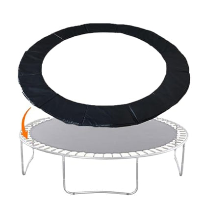 Replacement Trampoline Safety Pad Mat, 6FT 8FT 10FT 12FT 13FT 14FT 16FT UV Resistant Safety Mat Spring Cover - color: Black, size: 8FT-244cm
