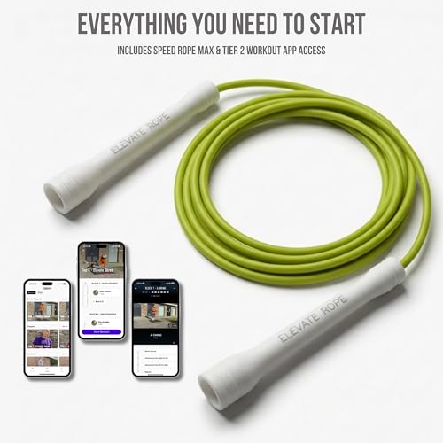 Elevate Rope Jump Rope for Men & Women, 5mm PVC Cable, 10 ft Adjustable - color: Avocado Green