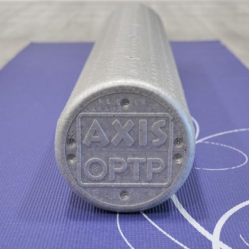 OPTP Silver AXIS Moderately Firm Foam Roller – Round, Silver, 36" x 6" - size: 36" x 6" Round