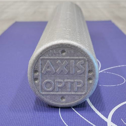 OPTP Silver AXIS Moderately Firm Foam Roller – Round, Silver, 36" x 6" - size: 36" x 6" Round