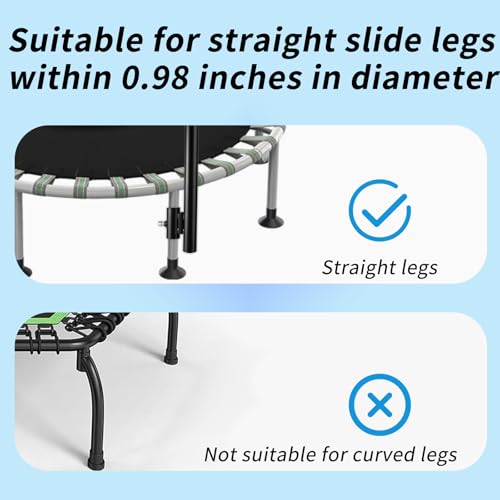 Rebounder Handle Bar, Adjustable Length Stable Soft Foam Surface Fitness Trampoline Handle Bar Only for Adults Straight Legs Within 0.98 Inches in Diameter (Trampoline not Included)