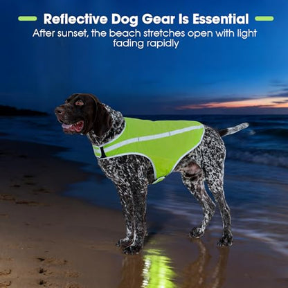 FUAMEY Reflective Dog Vest for Small Dogs,Dog Hunting Vest High-Visibility - color: Green, size: Small