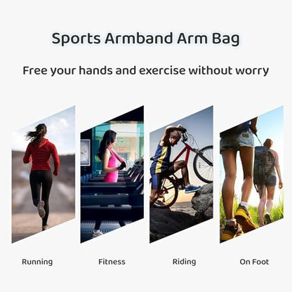 Arm Phone Holder for Running, Arm Pouch for Running Armband for Phone with Earphone Hole, Cell Phone Arm Band Fit Sport Gym Hiking - size: B