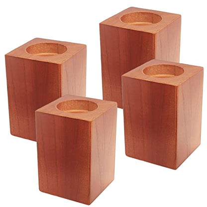 Wood Bed Risers, Furniture Risers-Heights 4.5 Inch Heavy Duty Risers Brown - color: Brown 4.5in
