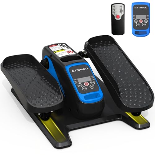 Under Desk Elliptical Machine, Electric Elliptical Exerciser for Senior, Quiet & Small Electric Seated Pedal Exerciser for Home with Monitor, Remote Control & 12 Adjustable Speeds - color: Blue