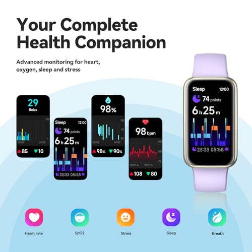 Fitness Tracker Smart Watch,1.47"Color Screen,100+ Sports,light purple - color: Light Purple