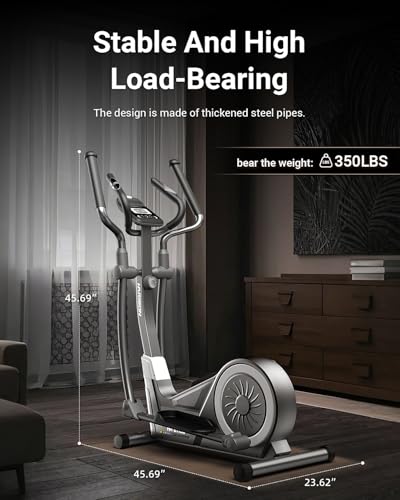 HARISON Elliptical Machine, 350 LB Capacity, 16-Level Resistance - color: Multicolor