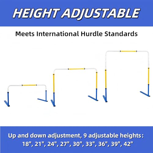 Adjustable Metal Height Hurdles Training Equipment, 18-42 Inch