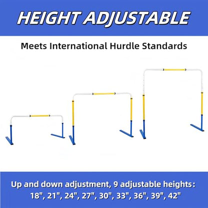 Adjustable Metal Height Hurdles Training Equipment, 18-42 Inch
