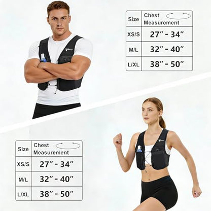 Running Vest for Women Men, Lightweight Hydration Vest for Training Runs - size: Large-XLarge
