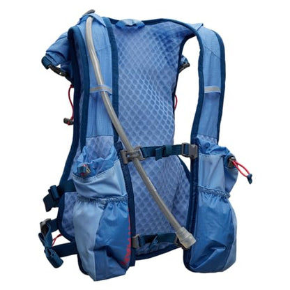 Nathan TrailMix Women's Running Vest/Hydration Pack. 12L (12 Liters) | 2L Bladder Included (2 liters). Zipper, Pockets. - style: Periwinkle/Estate Blue