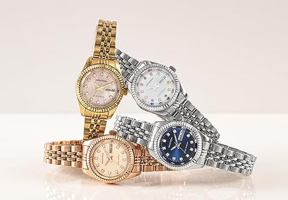 Armitron Women's Genuine Crystal Accented Bracelet Watch, 75-2475 - color: Silver/Multi