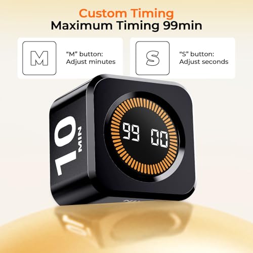 EooCoo Pomodoro Timer, Small Gravity Timer, Visual Countdown 5 10 25 50 - style: Visual Display