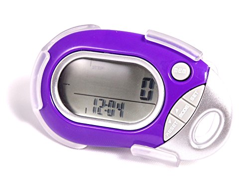 Pedusa PE-771 Tri-Axis Multi-Function Pocket Pedometer (Purple with Holster/B...