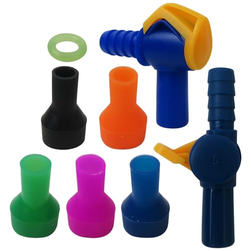 8Pcs Bite Valves Replacement Mouthpieces Set Compatible for Tube Openings Approximately 9.6mm/0.38in in Diameter with One-Piece Self-Sealing Design