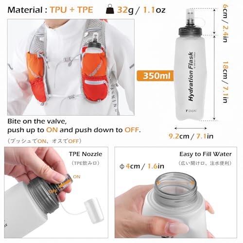 TRIWONDER Hydration Vest Running Backpack for Men & Women, Water Pack for Hiking, Camping, Climbing & Cycling, Lightweight Daypack - color: 02 Grey 5L - with a 350ml Soft Flask