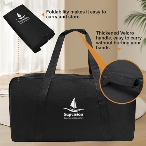 54L 14.2Gallons Foldable Duffle Cloth Bag Travel DuffelTote Bags Durable Luggage GymBag with Zippers and Handles for Camping and Traveling 23.6x11.8x11.8in - style: 23.6in-54l