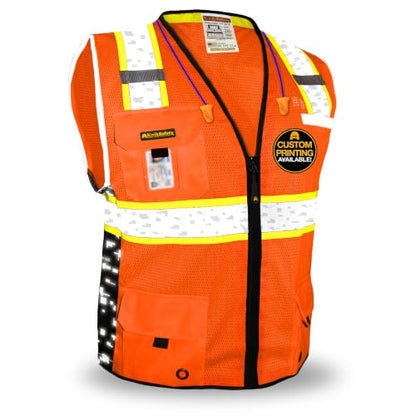 KwikSafety BIG KAHUNA Safety Vest Class 2 ANSI OSHA Hi Vis Reflective Vest - color: Orange (Limited Edition), size: Small