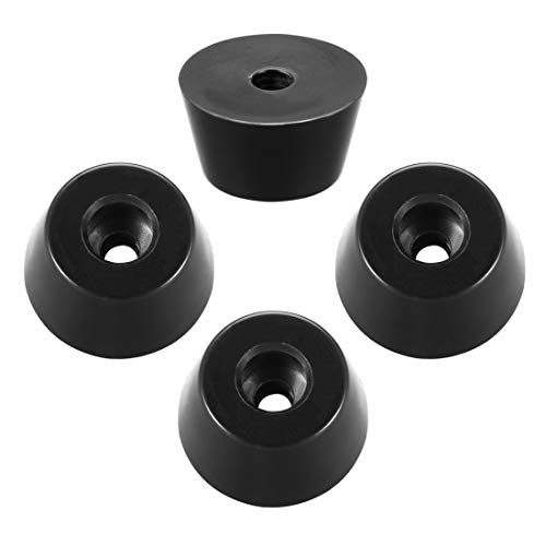 uxcell Rubber Feet Buffers Pads D32x24xH18mm Black 4pcs - size: 32x24x18mm