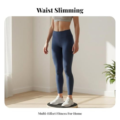 Menolana Ab Twister Board Twist Disc Core Strength Toning Disc Wooden Balance Twist Board Waist Twisting Disk for Aerobic Exercise Gym