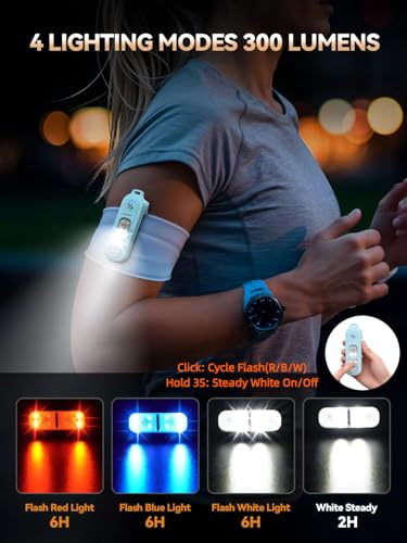 TECKNET Personal Safety Alarm 135dB with SOS Strobe Light for Women - Rechargeable& IPX4 Waterproof Running Lights with Clip On Torch & Low Battery Notice, Safety Siren for Running, Travel Kids, Blue - color: Blue