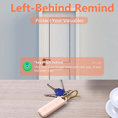 3-in-1 Personal Alarm with Apple Find My - 130dB Emergency Siren, LED Strobe Flashlight, GPS Tracker Keychain for Women, Kids, Seniors - Real-Time Location, iOS Only - color: Pink