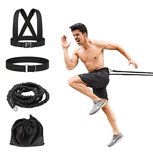Speed Training Equipment Resistance Football Explosive Training Set - color: black rope, size: 13.1FT