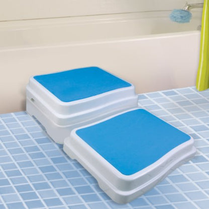 Ideaworks Slip Resistant 4" Bath Step, Stackable Platform for Bathtub