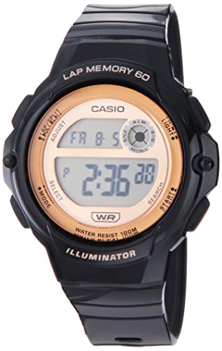 Casio Illuminator Lap Memory 60 5-Year Battery Women's Digital Sports Watch Model: LWS-1200H - color: Black, style: LWS-1200H-1AVCF