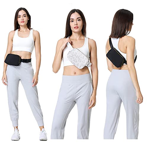 VOROLO Fanny Pack For Women And Men Crossbody Bag Belt Bag Leopard White - color: Leopard White