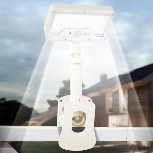Clip On Solar Motion Lights Outdoor,360°Rotatable Fence Lights(1Pack,6000K) - color: White, size: 1 Pack
